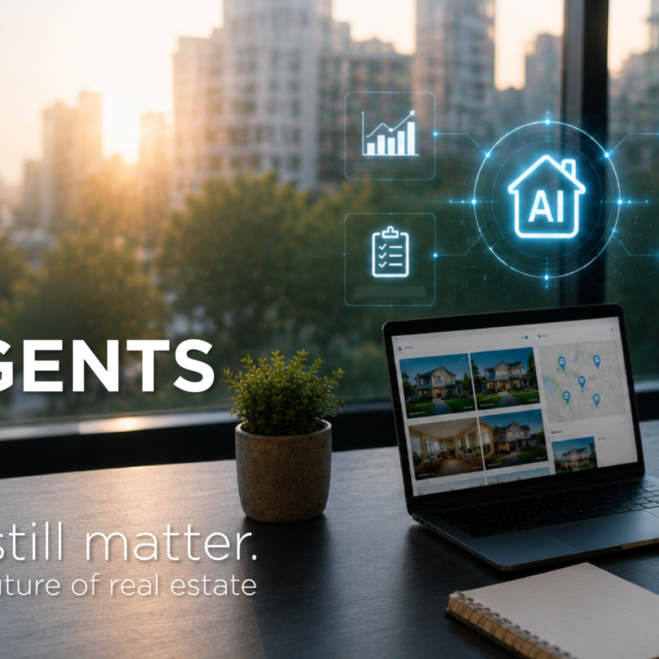Real Estate agent looking out over skyline, thoughtful about AI usage.